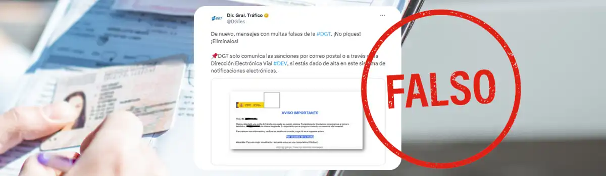 Cuidado con la multa falsa de la DGT que puede llegarte al móvil
